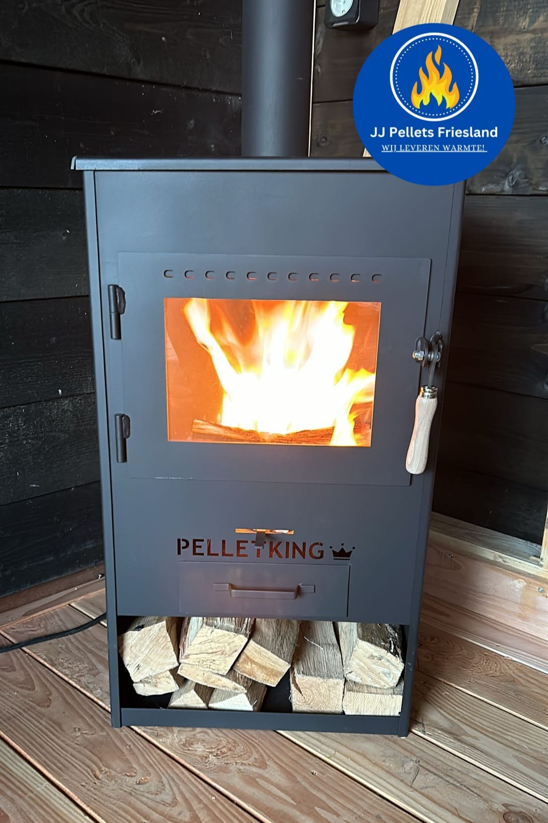 Pellet king buitenhaard (Model large) incl 3 zakken pelletkorrels