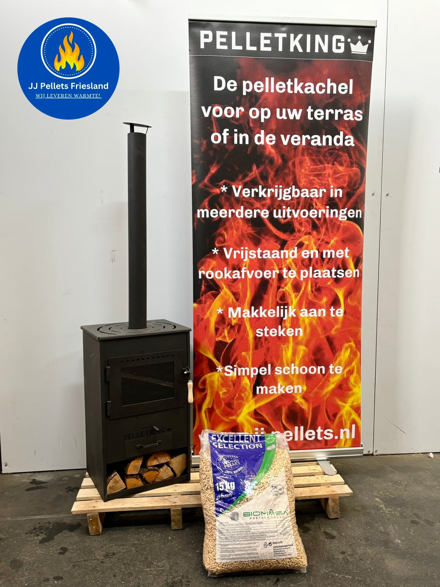 Pellet king buitenhaard (Model medium)
