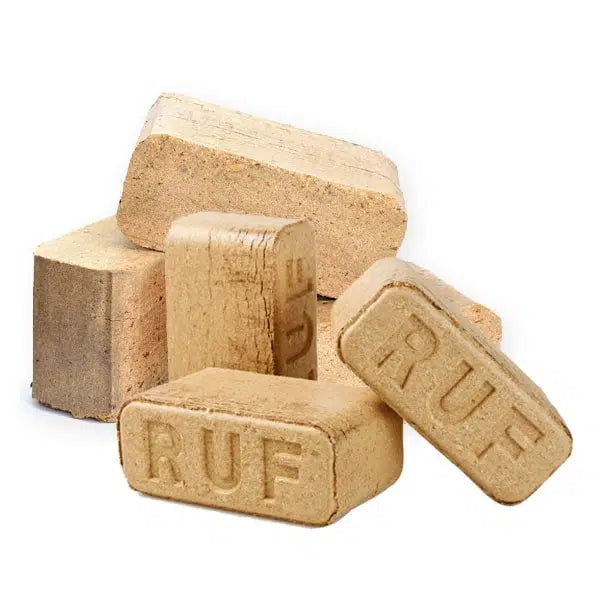 RUF geperste houtbriketten