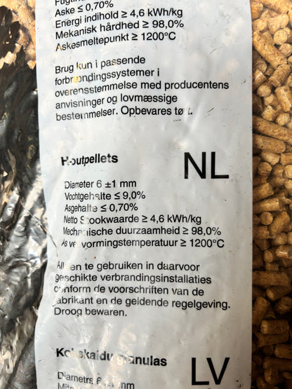 Anvil premium pellets ENplusA1 100% naaldhout.