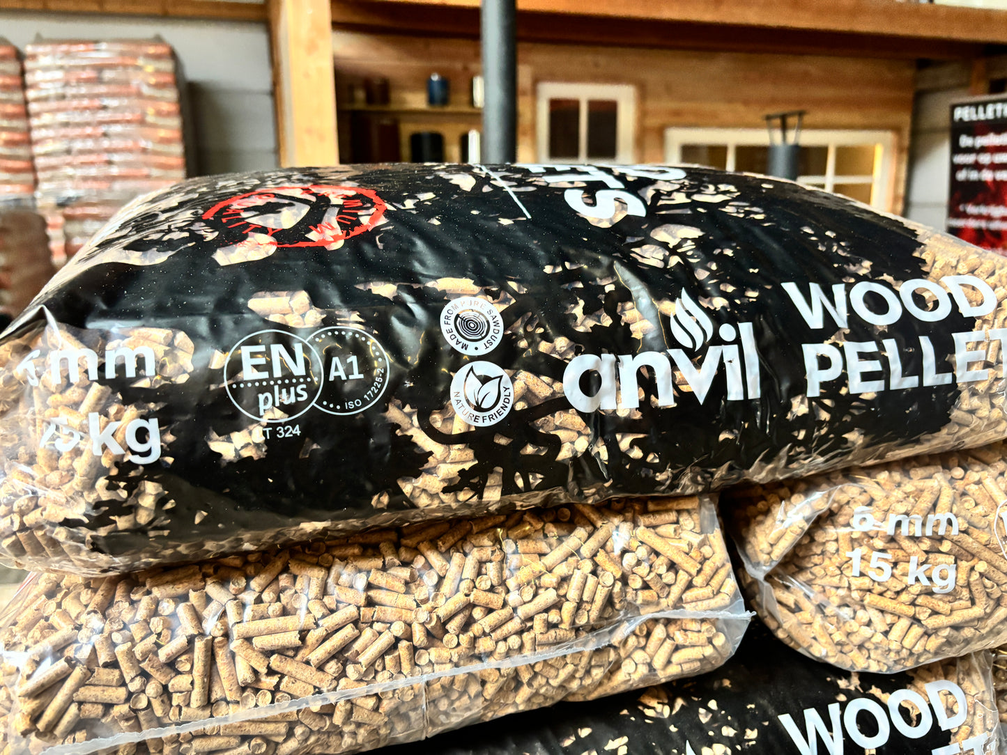 Anvil premium pellets ENplusA1 100% naaldhout.