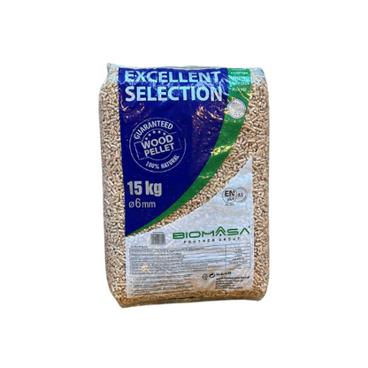 Biomasa Excellent pellets ENplusA1 100% naaldhout.         ‼️Tijdelijk niet leverbaar ‼️