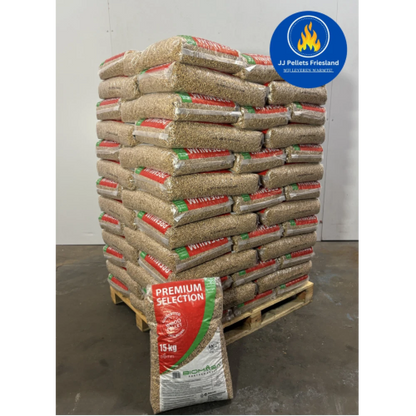 Biomasa Premium pellets ENplusA1 100% naaldhout (65 zakken) ‼️Tijdelijk niet leverbaar ‼️