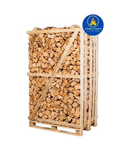 Haardhout ovengedroogd mix 1.8m3 gestapeld